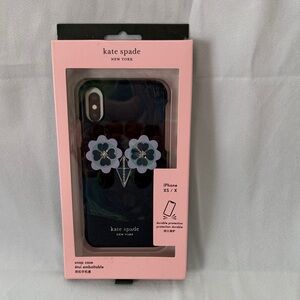 Kate Spade Black Floral iPhone XS/X Case